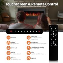 50″ Recessed Electric Fireplace Insert, 1500W Fireplace Heater - view 3 of 5 | KMFURNILA