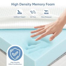 2 Inch King Memory Foam Mattress Topper with Removable Cover - view 4 of 5 | KMFURNILA