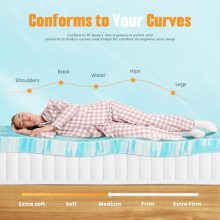 Topper 2 Inch Memory Foam Mattress Topper, Cooling Gel Foam Mattress Topper for Pressure Relief, Ventilated Design Bed Topper in a Box - view 4 of 5 | KMFURNILA