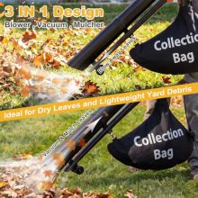 3-in-1 Electric Leaf Blower Vacuum Mulcher, 500 CFM Corded - view 2 of 5 | KMFURNILA