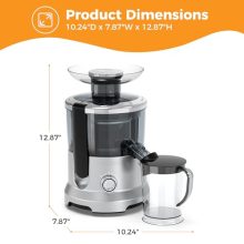 Juicer Machine, Centrifugal Juicer Exactor with 3-Speed, Silver - view 3 of 5 | KMFURNILA