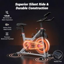 Exercise Bike with APP, Stationary Bikes for Home, Workout Bike for Adults & Seniors, Cycle Machine, Adjustable Height and Resistance, Low Noise, 265lbs Weight Capacity, Easy Assembly - view 5 of 5 | KMFURNILA