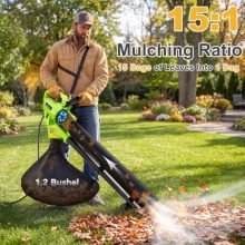 3-in-1 Electric Leaf Blower Vacuum Mulcher, 500 CFM Corded - view 3 of 5 | KMFURNILA