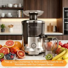 Juicer Machine, Centrifugal Juicer Exactor with 3-Speed, Silver - view 4 of 5 | KMFURNILA