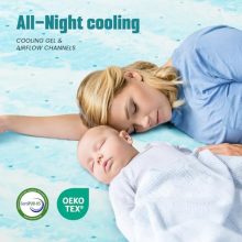2 Inch Mattress Toppers Memory Foam Cooling Gel Infused for Enhanced Comfort, CertiPUR-US Certified Breathable Bed Topper Pad with Support for Bed, King - view 5 of 5 | KMFURNILA