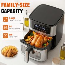 Air Fryer 6.34 QT, Airfryer with Viewing Window and 8 Presets - view 3 of 5 | KMFURNILA