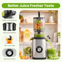 Slow Masticating Juicer, Cold Press with Reverse Function, Silver - view 2 of 5 | KMFURNILA