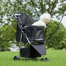 3 Wheel Pet Stroller for Dogs and Cats, Foldable Design - view 2 of 5 | KMFURNILA