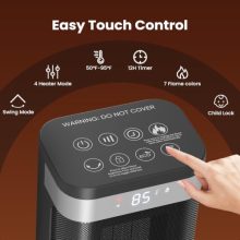 24″ Space Heater, 1500W Portable Heaters for Indoor Use - view 3 of 5 | KMFURNILA