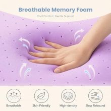 1.5 Inch Twin Cooling Gel Memory Foam Mattress Topper - view 4 of 5 | KMFURNILA