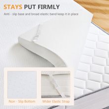 Memory Foam Mattress Topper 2 Inch, Supportive Memory Foam Mattress Pad with Removable & Washable Cover, Non-Slip Ventilated Design for Queen Beds - view 4 of 5 | KMFURNILA