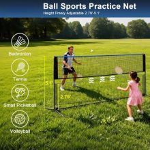 Portable Badminton Net Set, 10FT/14FT/17FT Wide, Adjustable Height Multi Sport Net for Pickleball, Tennis, Volleyball, Soccer Tennis, Indoor Outdoor with Carry Bag, Easy Setup for Backyard - view 3 of 5 | KMFURNILA