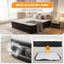 Queen Air Mattress with Built-in Pump, Inflatable Blow Up Mattress 22″ Raised for Home, Camping & Guest, 440 lbs Weight Capacity, Double Height & Non-Slip Bottom - view 2 of 5 | KMFURNILA
