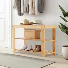 Shoe Rack Bench for Enterway, 27 in, Wood - view 3 of 5 | KMFURNILA