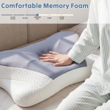 Cervical Neck Pillow, Memory Foam Contour Pillow, Queen - view 2 of 5 | KMFURNILA