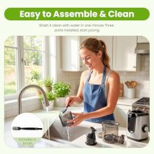 Slow Masticating Juicer, Cold Press with Reverse Function, Silver - view 5 of 5 | KMFURNILA