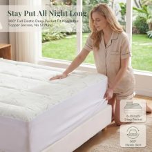 Full 3 Inch Gel Memory Foam Mattress Topper, Bamboo Rayon Pad - view 5 of 5 | KMFURNILA