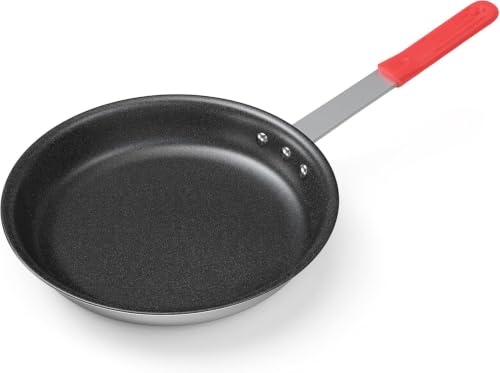 12 Inch Nonstick Frying Pan, Heavy-Gauge Aluminum Skillet with Ceramic Nonstick Coating & Stainless Steel Induction Base, Oven Safe, Red Hanging Handle | KMFURNILA