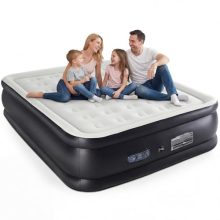 Queen Air Mattress with Built-in Pump, Inflatable Blow Up Mattress 22″ Raised for Home, Camping & Guest, 440 lbs Weight Capacity, Double Height & Non-Slip Bottom - view 1 of 5 | KMFURNILA