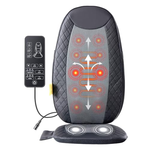Back Massager for Chair with Heat, Seat Cushion, Massage Pad | KMFURNILA