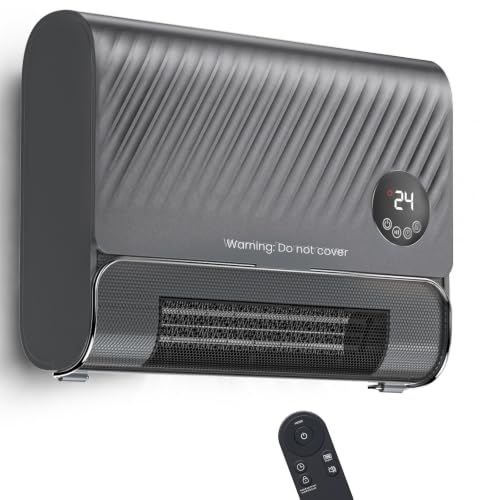 Wall Space Heater, 13IN Electric Small Heaters for Indoor Use | KMFURNILA
