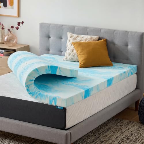 4 Inch Mattress Toppers Memory Foam Cooling Gel Infused for Enhanced Comfort, CertiPUR-US Certified Breathable Bed Topper Pad with Support for Twin,4 Inch | KMFURNILA