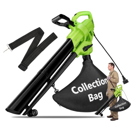 3-in-1 Electric Leaf Blower Vacuum Mulcher, 500 CFM Corded | KMFURNILA