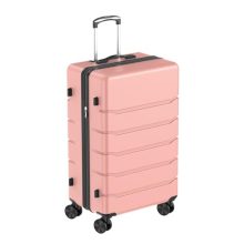 24 Inch Carry On Luggage, Lightweight Expandable ABS Hard Shell Suitcase with TSA Lock & Double Spinner Wheels, Pink - view 1 of 5 | KMFURNILA