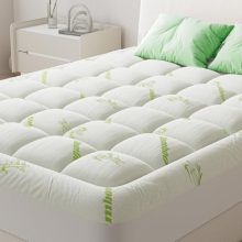 Mattress Topper Full Size, Cooling Extra Thick Breathable Viscose Made from Bamboo Mattress pad, Soft Fitted Mattress Cover - view 1 of 5 | KMFURNILA