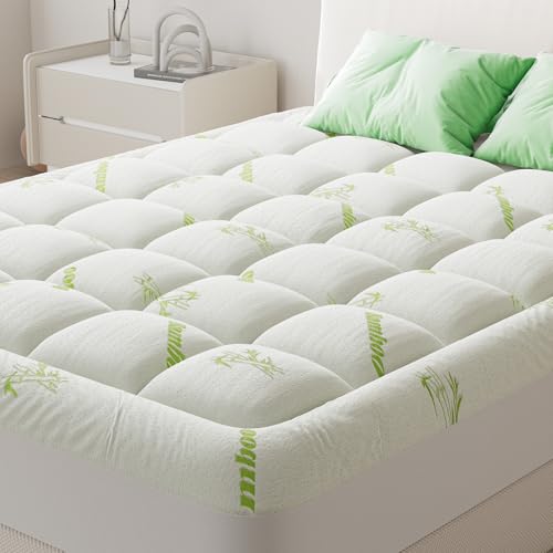 Full Size Mattress Topper, Rayon Derived from Bamboo Pillow Top | KMFURNILA