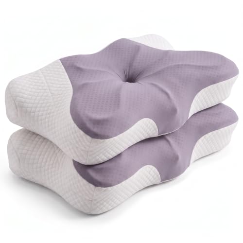 Cervical Neck Pillow, Memory Foam Contour Pillow, Queen | KMFURNILA