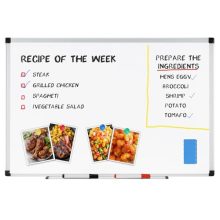 Magnetic Dry Erase Board & Whiteboard, 47.8 X 32 Inches, Silver Aluminum Frame, Comes with 1 Dry Eraser, 2 Dry Erase Markers 1 Pen Tray & 4 Push Pin Magnets - view 1 of 5 | KMFURNILA