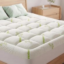 Ultra Soft Twin Size Mattress Topper – Viscose Made from Bamboo Pillow Top Mattress Pad for Comfort & Support – Naturally Cooling for Hot Sleepers, Green - view 1 of 5 | KMFURNILA