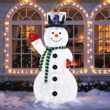 5.4 FT Lighted Pop-Up Christmas Snowman, Outdoor Decoration - view 1 of 5 | KMFURNILA