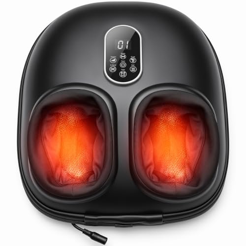 Foot Massager with Heat, Air Compression & 6 Preset Modes | KMFURNILA