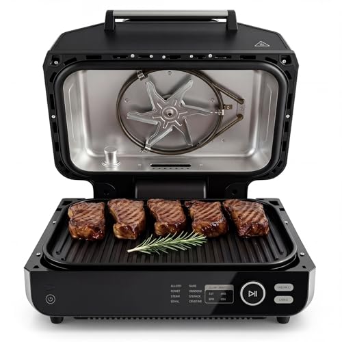 Electric Grill Outdoor, Electric 8-in-1 BBQ Grill with Air Fryer | KMFURNILA