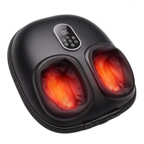 Foot Massager with Heat, Air Compression & 6 Preset Modes | KMFURNILA